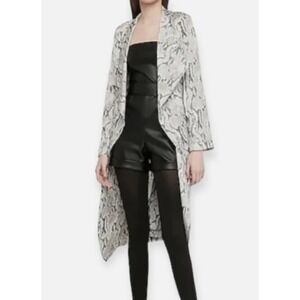 Express Snakeskin Print Duster‎ Cardigan Long Sleeve Lightweight Jacket XXS